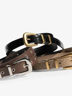 Friends Like These Belts 3 Pack Black/Beige/Chocolate Clearance