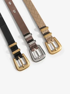 Friends Like These Belts 3 Pack Black/Beige/Chocolate Clearance