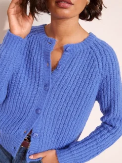 Friends Like These Crew Neck Cardigan Blue Clearance