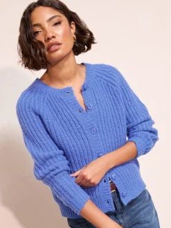 Friends Like These Crew Neck Cardigan Blue Clearance