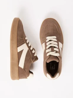 Friends Like These Brown Standard Fit Lace Up Retro Gumsole Sports Trainers Clearance