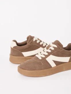 Friends Like These Brown Standard Fit Lace Up Retro Gumsole Sports Trainers Clearance