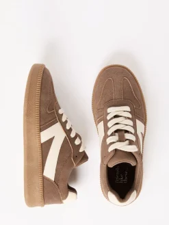 Friends Like These Brown Wide Fit Lace Up Retro Gumsole Sports Trainers Online