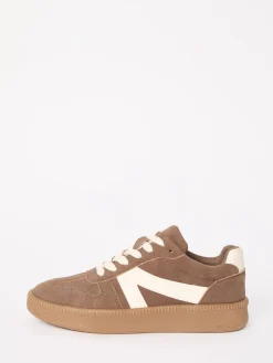Friends Like These Brown Wide Fit Lace Up Retro Gumsole Sports Trainers Online
