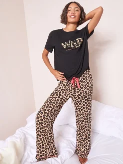 Friends Like These Brown Wild Night In Pyjamas Set Hot