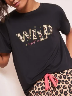 Friends Like These Brown Wild Night In Pyjamas Set Hot