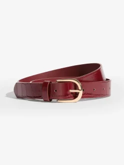 Friends Like These Studded Belts 2 Pack Burgundy and Black Online
