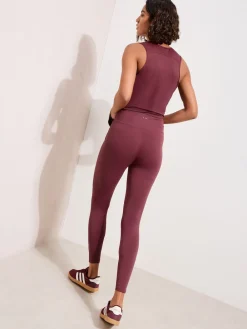 Friends Like These Burgundy Red Studio Wrap Over Gym Leggings Clearance