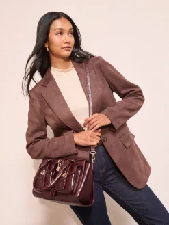 Friends Like These Padlock Pocket Bag Burgundy Red