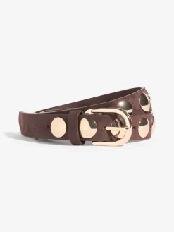 Friends Like These Studded Belts 2 Pack Choc and Cream Discount
