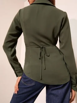 Friends Like These Seam Detail Button Through Shirt Cream Hot