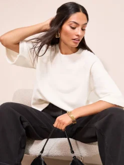 Friends Like These Cream Knitted Top New