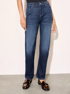 Friends Like These Ankle Straight Leg Jeans Dark Blue Discount
