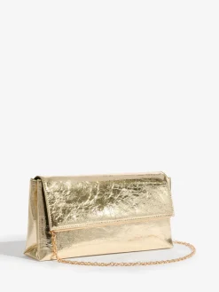 Friends Like These Foldover Clutch Bag Gold Hot
