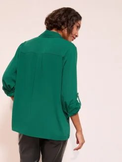 Friends Like These Tab Sleeve Utility Pocket Shirt Green Best