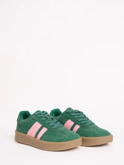 Friends Like These Green Standard Fit Lace Up Retro Gumsole Sports Trainers Sale