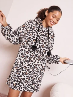 Friends Like These Print Christmas Snoodie Leopard Clearance