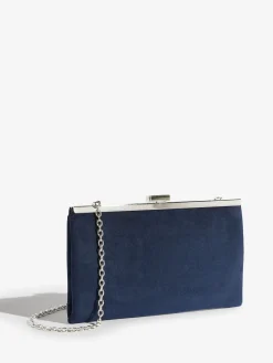 Friends Like These Navy Suedette Occasion Clutch Bag Clearance