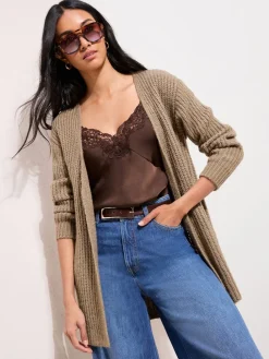 Friends Like These Chunky Longline Cardigan Neutral Sale