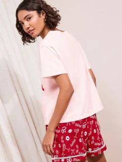 Friends Like These Pink/Red Valentines Short Set Pyjamas Best