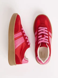 Friends Like These Red Pink Standard Fit Lace Up Retro Gumsole Sports Trainers Sale