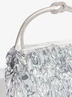 Friends Like These Sequin Top Handle Bag Silver Outlet