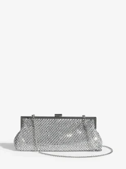 Friends Like These Chain Mail Clutch Silver Clearance