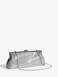 Friends Like These Chain Mail Clutch Silver Clearance