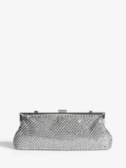 Friends Like These Chain Mail Clutch Silver Clearance