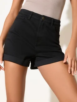 Friends Like These Boyfriend Denim Shorts Washed Black Best