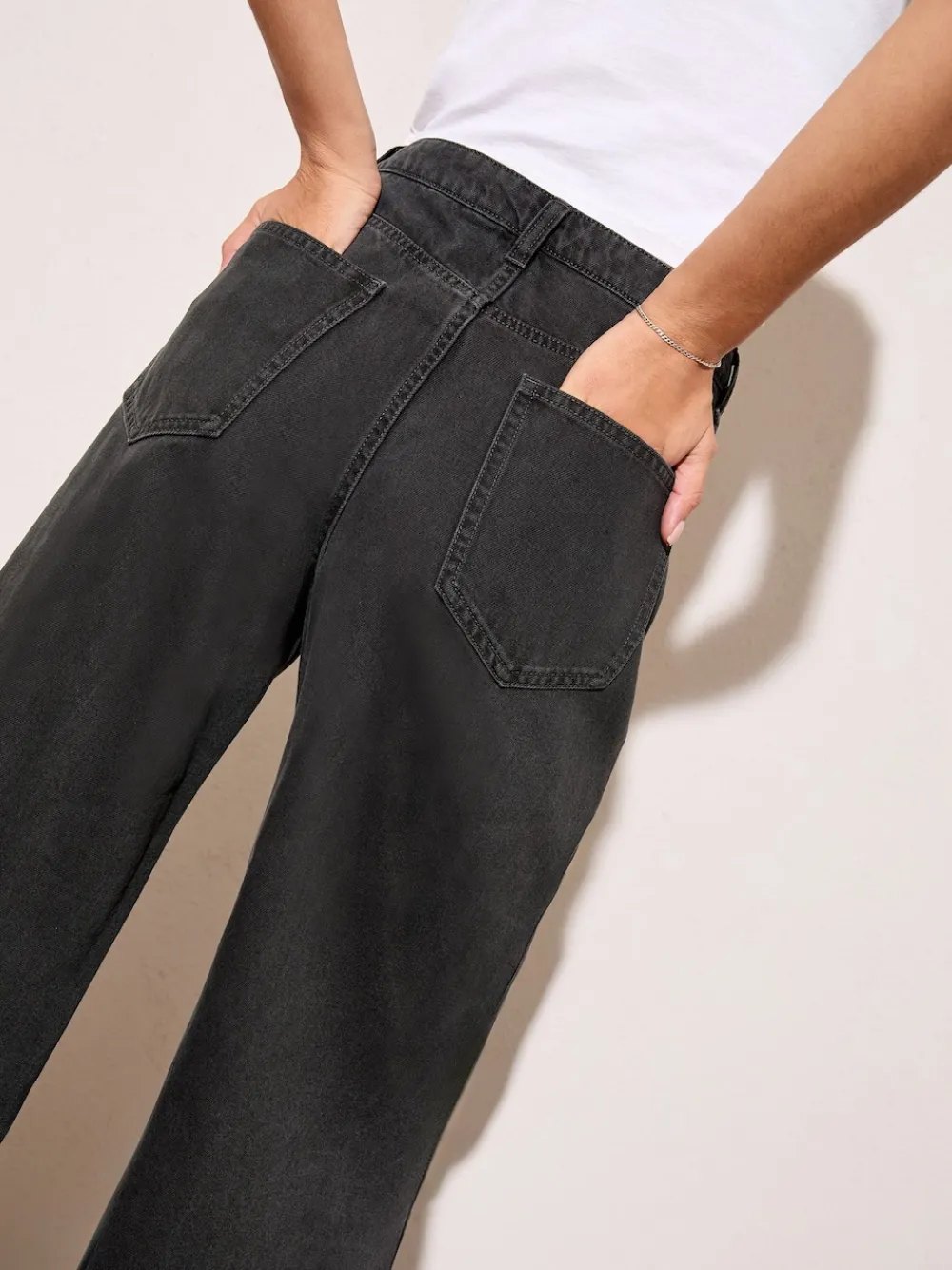 Friends Like These Relaxed Wide Leg Jeans Washed Black Outlet