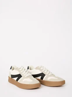 Friends Like These White Black Standard Fit Lace Up Retro Gumsole Sports Trainers