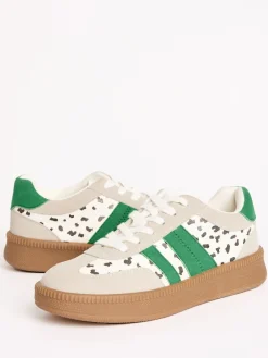 Friends Like These White Spot Standard Fit Lace Up Retro Gumsole Sports Trainers Clearance