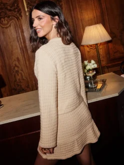 Friends Like These X Lucy Mecklenburgh Natural Boucle Cardigan Outlet