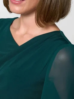 Gina Bacconi Green Donatella Chiffon Sleeve Maxi Dress Online