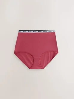 Next Full Brief Cotton Logo Knickers 7 Pack Gingham Print Sale