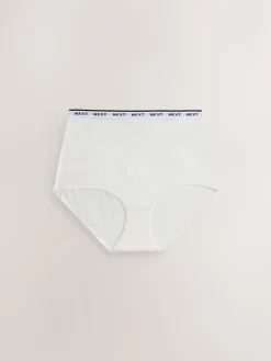 Next Full Brief Cotton Logo Knickers 7 Pack Gingham Print Sale