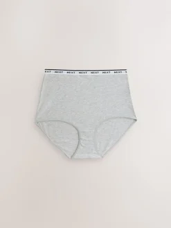 Next Full Brief Cotton Logo Knickers 7 Pack Gingham Print Sale