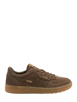 Gola Womens Hawk Trainers Dark Brown Suede Clearance