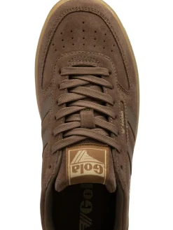Gola Womens Hawk Trainers Dark Brown Suede Clearance
