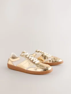 Next Gold Lace-Up Trainers Best