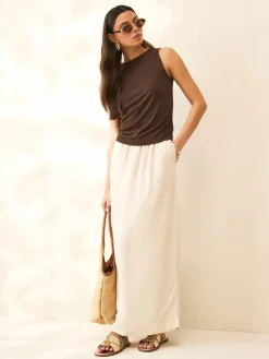 Next Gold Leather Standard/Wide Fit Slot Mule Sandals Sale