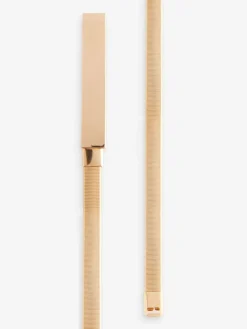 Next Skinny Stretch Plaque Belt Gold Clearance