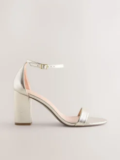 Next Gold Standard/Wide Fit Block Heel Sandals Discount