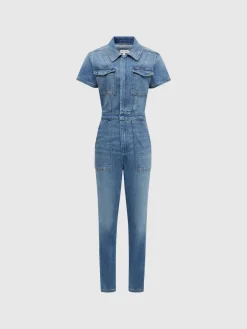 Good American Denim Skinny Jumpsuit New
