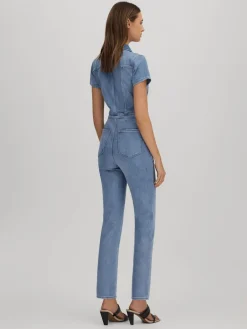 Good American Denim Skinny Jumpsuit New
