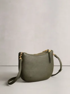 Next Leather Scoop Cross-Body Bag Green Discount