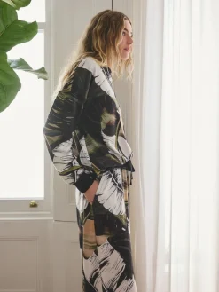 Next Green Leaves Cosy Long Sleeve Pyjamas Sale