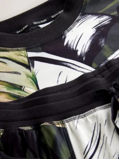 Next Green Leaves Cosy Long Sleeve Pyjamas Sale