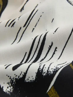 Next Button Through Short Pyjamas Set Green Palm Hot